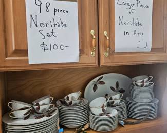 So there's 98 pieces of this torataki set with extra large dinner serving serving platters. $100