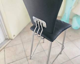 The seats have been replaced and these go with the bistro height glass top and chrome table leftover from last week. The dining table and the rest of the chairs are located elsewhere