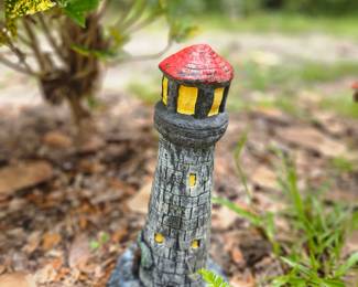 Concrete lighthouse statue $25
