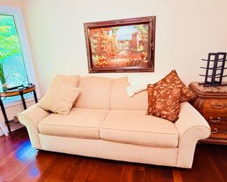 Norwalk Tan Couch - Very Nice - made in USA 