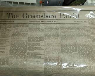 The Greensboro Patriot 1800s Newspaper