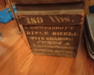 Civil War Parrot Shell Shipping Crate