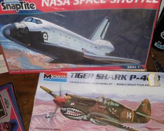 Sealed NASA Space Shuttle Model WWII Tiger Shark P-40 Model