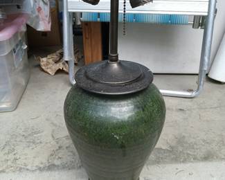 Early North Carolina Pottery Lamp