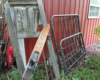 Vintage Ski; Brass Bed