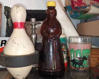Duck Pin, Kentucky Derby Glass, Aunt Jemima Syrup Bottle