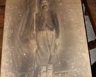 Civil War Zouave Charcoal Print