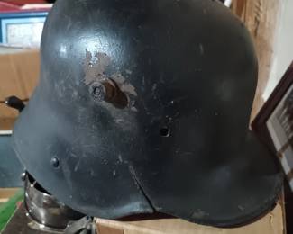 Other Side of WWI Germany Helmet (crack, no liner)