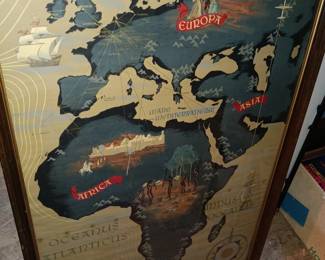Sabena Airlines Advertising Poster Framed