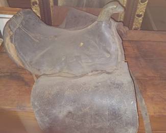 Early Military Saddle with Eagle Head
