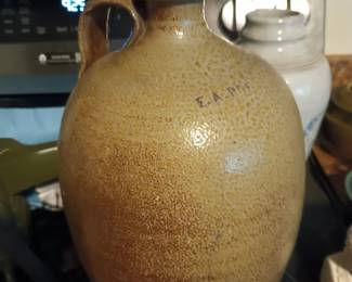 E.A. Poe Signed Pottery Jug