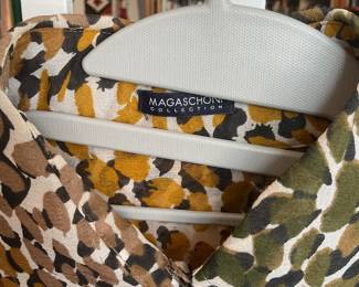 Magaschoni silk abstract polka dot dress shirt