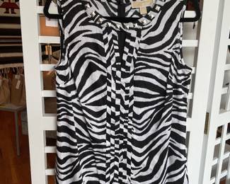 Michael Michael Kors cotton tunic top zebra print