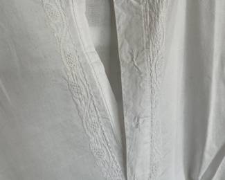 Unbranded linen embroidered white cotton tunic