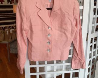 Barami made in USA pink linen blazer 