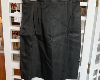 Vintage 1980s satin black skirt