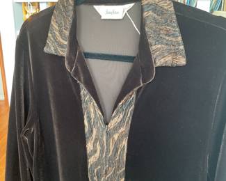 Vintage Neiman Marcus “Diamond Tea” velour leisure dress