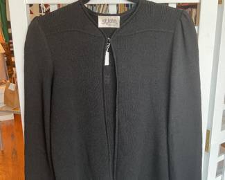 Vintage 1980s St. John Santana knit open cardigan sweater