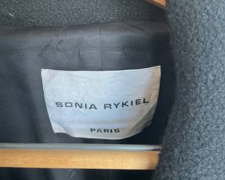 Sonia Rykiel designer wool blend shawl collar coat