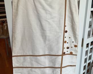 Vintage linen blend made in USA pencil skirt