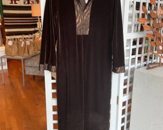 Vintage Neiman Marcus “Diamond Tea” velour leisure dress