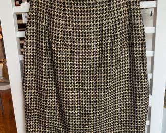 Vintage metallic tweed pencil skirt