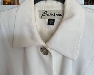 Vintage 1990s Barami white blazer jacket with shoulder pads