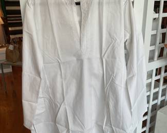Unbranded linen embroidered white cotton tunic
