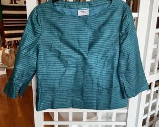 Akris Punto satin boatneck evening dress jacket