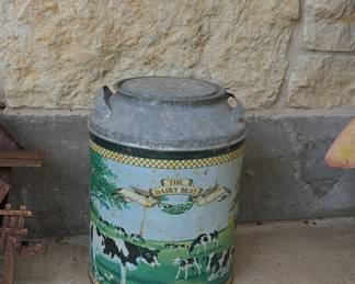The Dairy Best Vintage Milk Can Tin