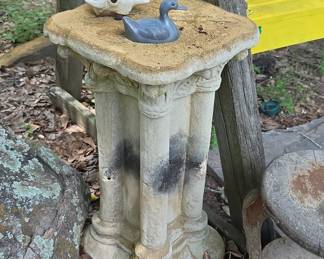 Concrete Corinthian Column Pedestal with Decorative Elements