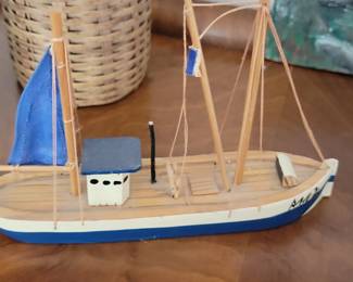 Wooden Model Sailboat