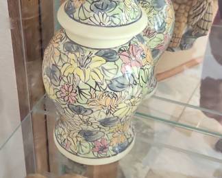Vintage Floral Ginger Jar