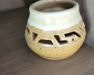 Handmade Ceramic Cut-out Luminary Pot