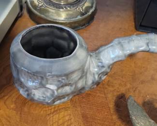 Vintage Inarco Glazed Pottery Pipe Planter