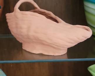 Unfired Ceramic Basket Form