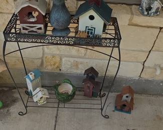 Ornate Wrought Iron Plant Stand with Decorative Scrollwork