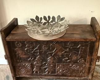 Vintage Carved Camphor Wood Chest