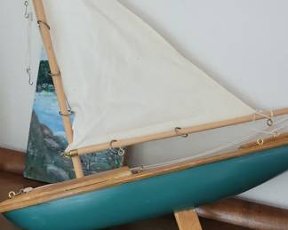 Wooden Pond Yacht Model