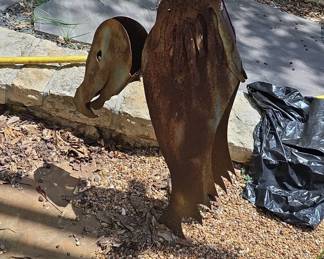 Rustic Metal "Bird" Garden Sculpture