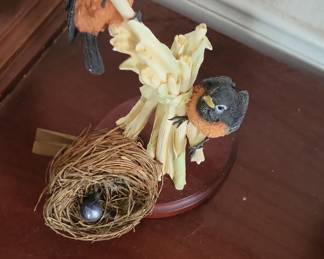 Lenox Porcelain American Robin Figurine with Nest
