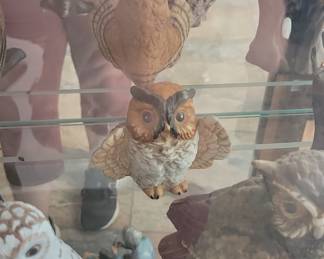 Collection of Lefton Ceramic Owl Figurines