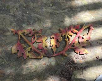 Antique Cast Iron Oak Leaf and Acorn Corner Corbel