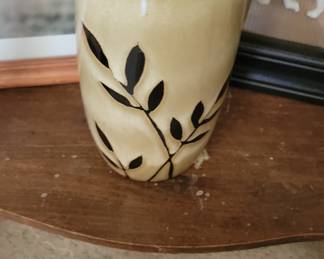Royal Copley Ceramic Vase with Green Ivy Pattern