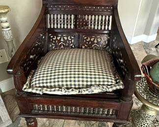 Antique Hand-Carved Maharaja Armchair