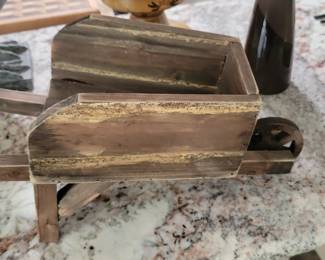 Rustic Wooden Wheelbarrow Decor