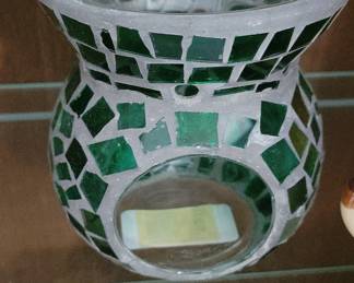 Green Mosaic Glass Oil Burner/Diffuser