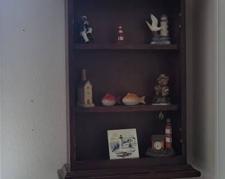 Nautical Themed Display Shelf with Figurines