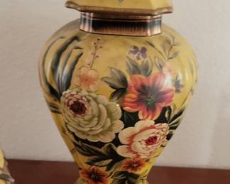 Vintage Raymond Waites Ceramic Urn with Floral Motif