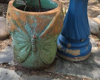 Vintage Butterfly Terracotta Planter
